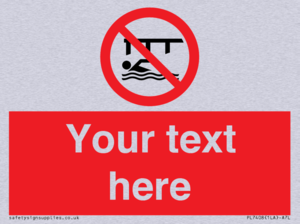 Custom Do not swim in the vicinity of piers